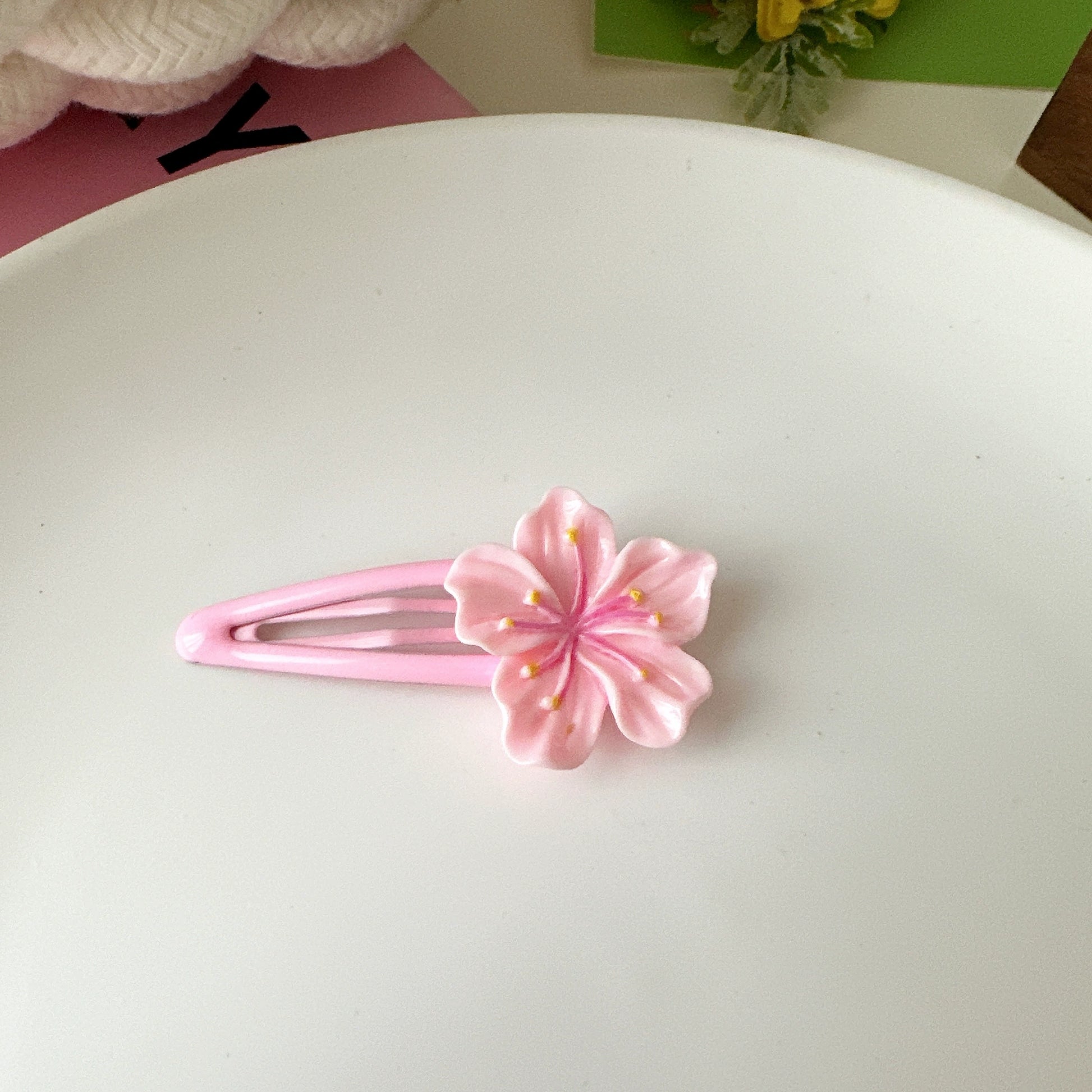 Britany Pink Blossom Hairpin - Snap Clip (One) [CLIP1B7H]