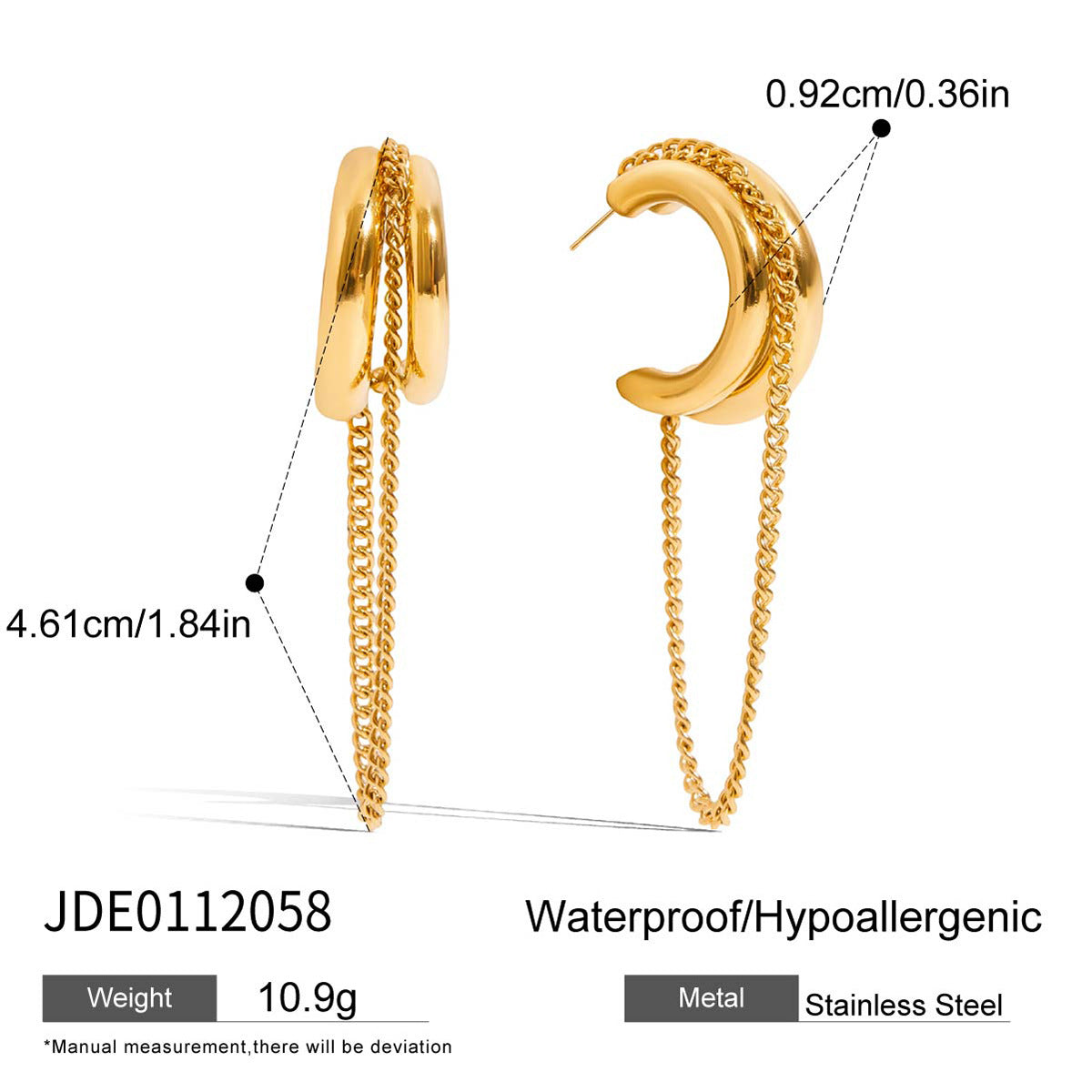 Karson Double C Tassel Earrings - JDE0112058 [1VAER23L]