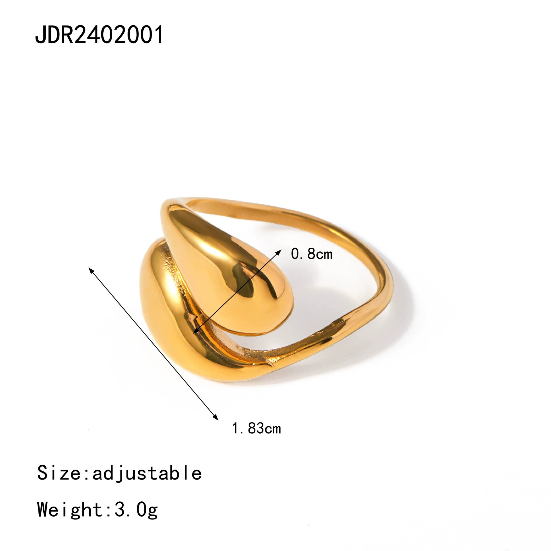 Meliah Polished Interlocked Ring - JDR2402001