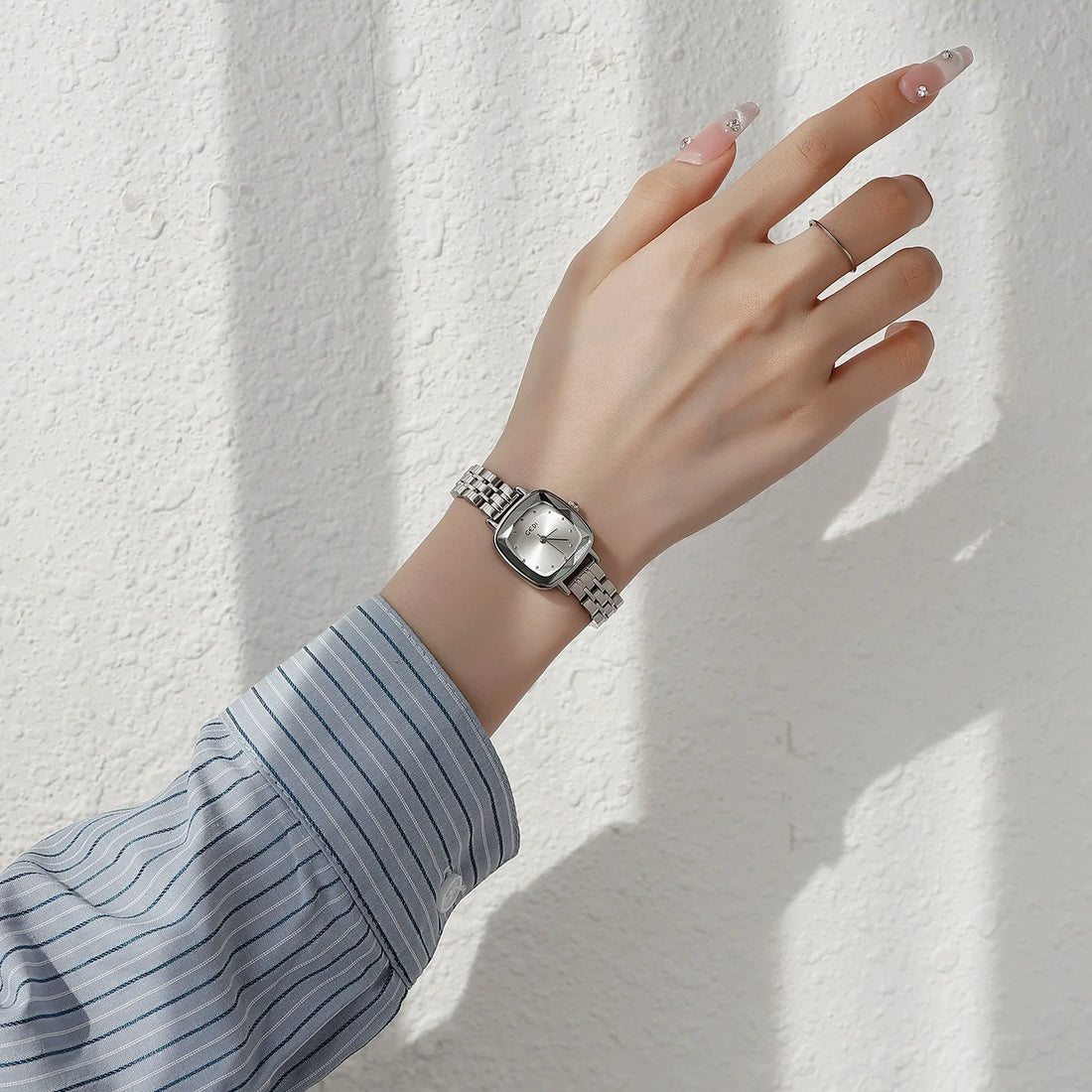 Gisel Petite Square Watch - Elegant Black