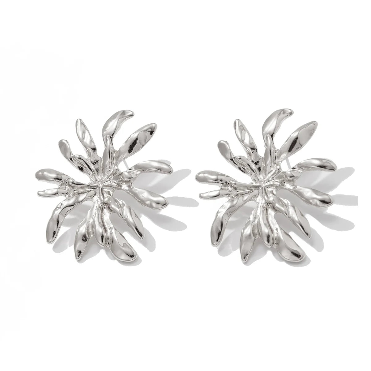 Zephaniah Dazzling Bloom Studs - Silver