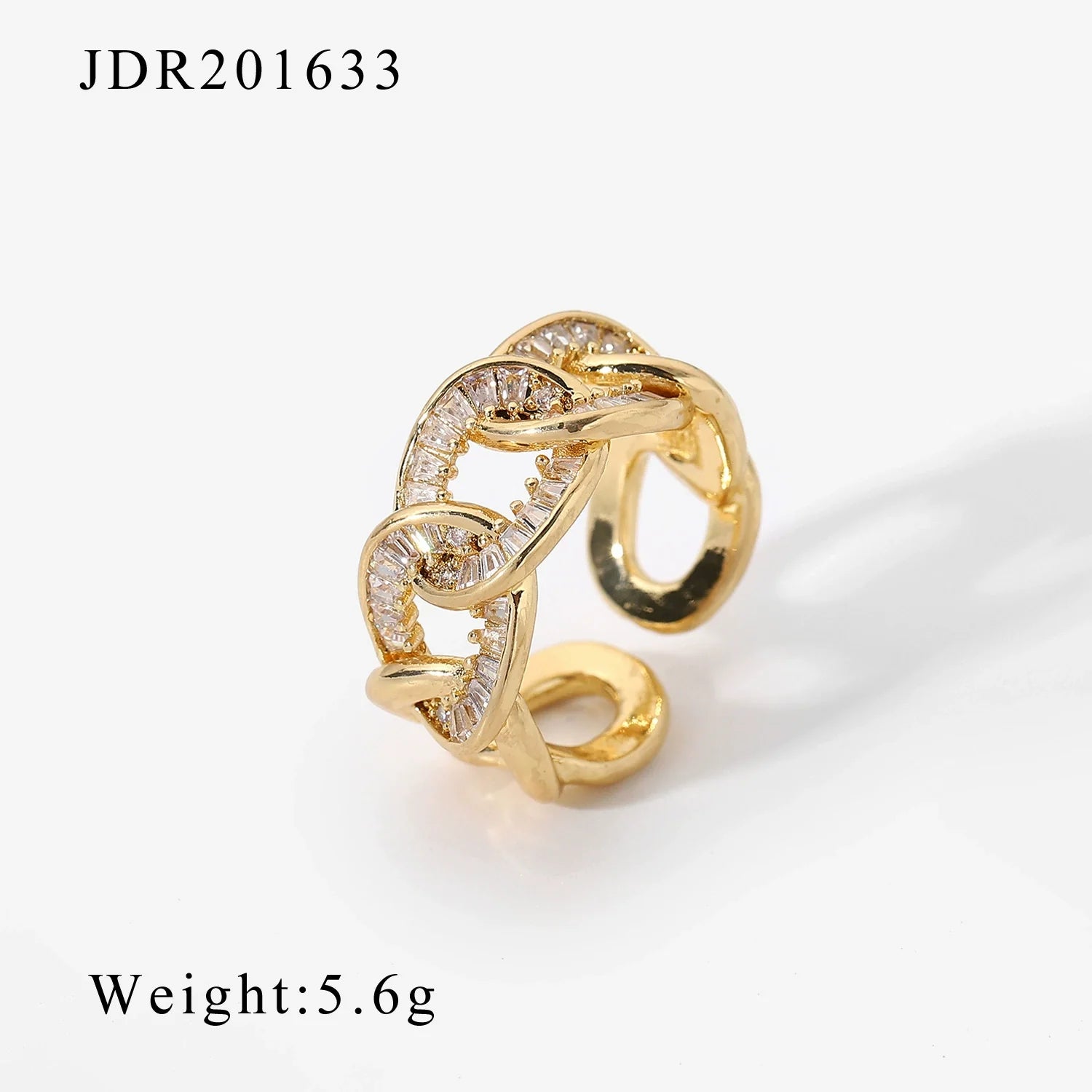 Jamiyah Adjustable Zircon Ring - Adjustable Open Ring - Style 7