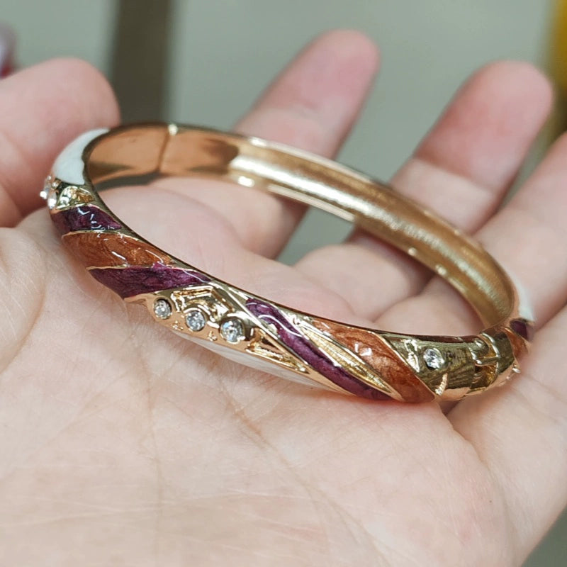 Kayci Enamel Glaze Bangle - Coffee [64UBW11Y]