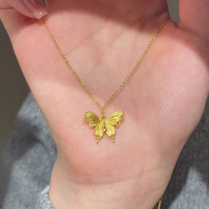 Karena Star Butterfly Necklace - Hollow Butterfly Necklace