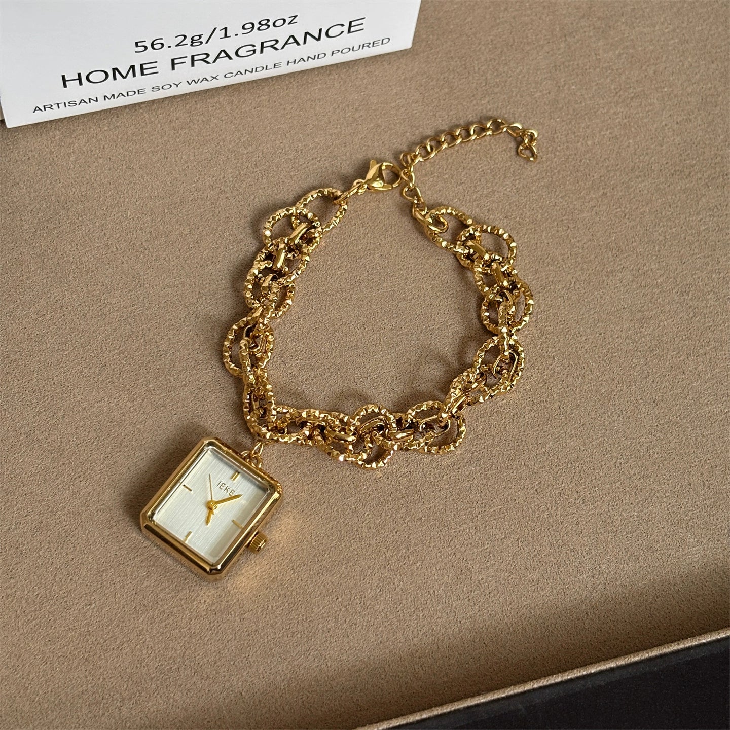 Kadyn Elegant Square Bracelet Watch - Gold Strap White Face [ZG068EY4]