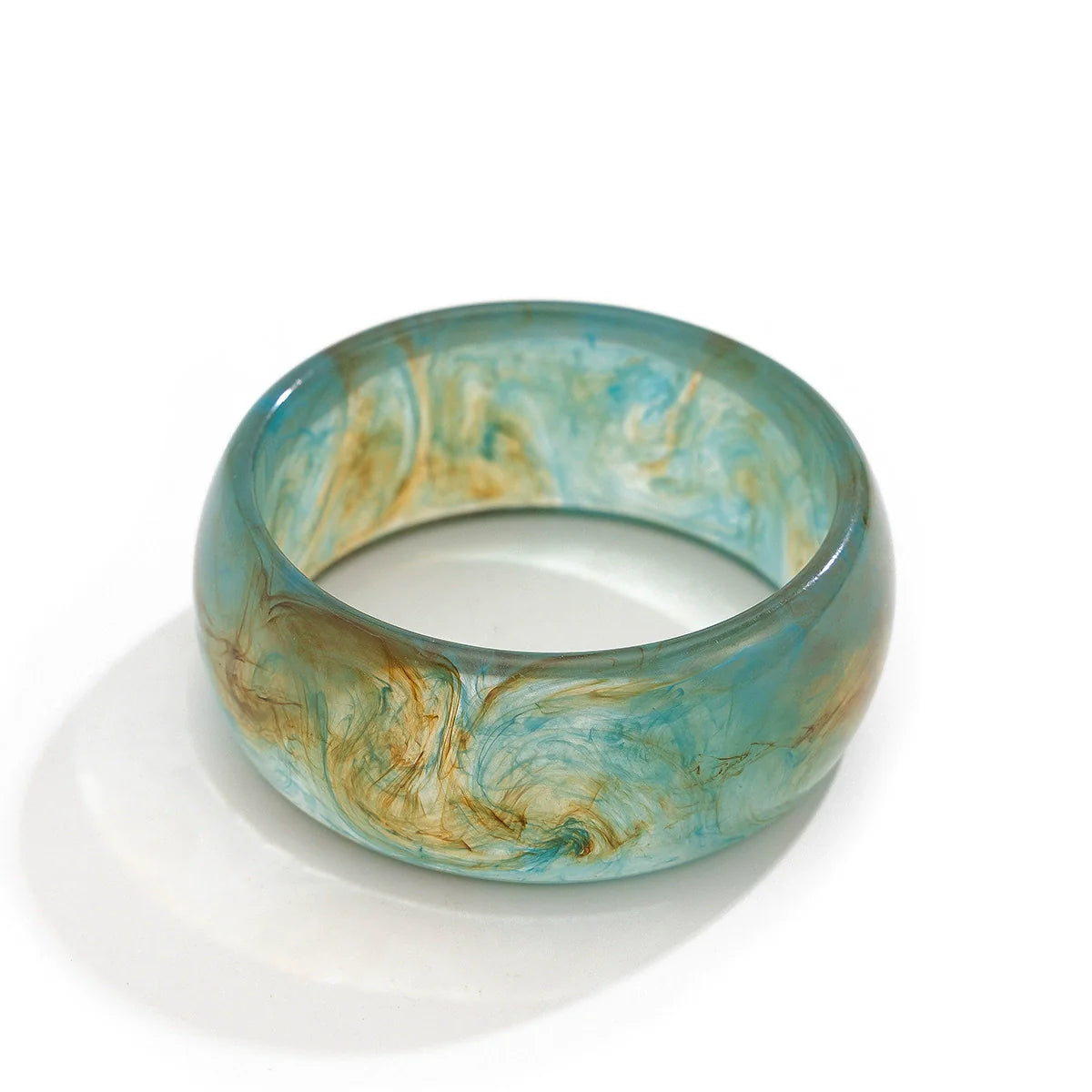 Jaidyn Swirl Acrylic Cuff Bracelet - Blue