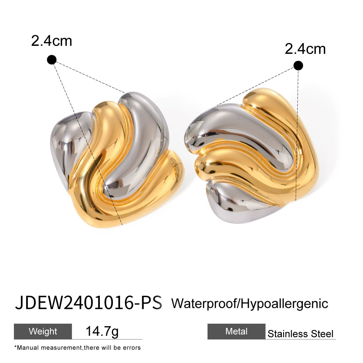 Queena Titanium Pearl Hoops - JDEW2401016-PS [K5FD2PQD]