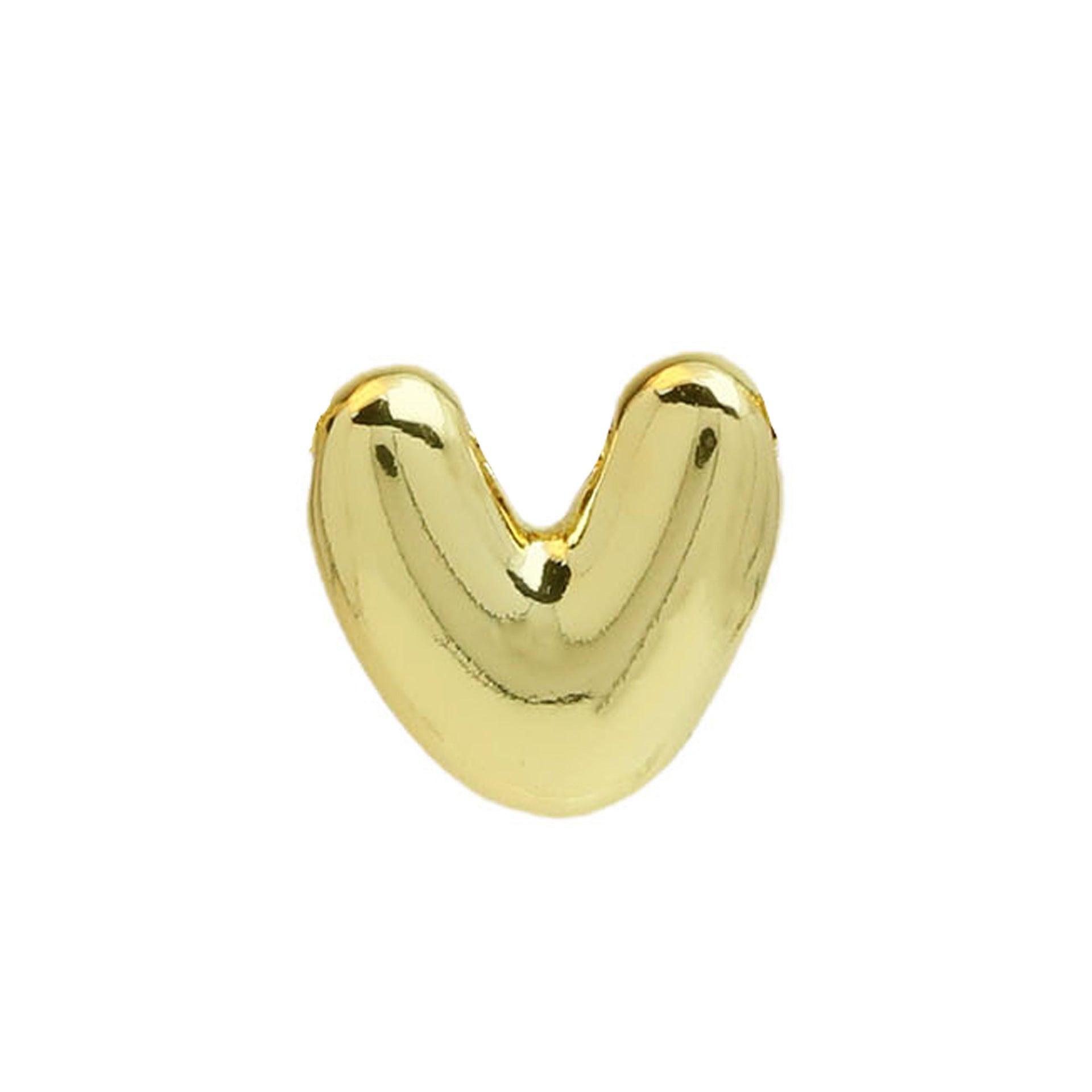 Vada Gold Bubble Letter Necklace - Gold V Pendant [Q7VCSVOD]