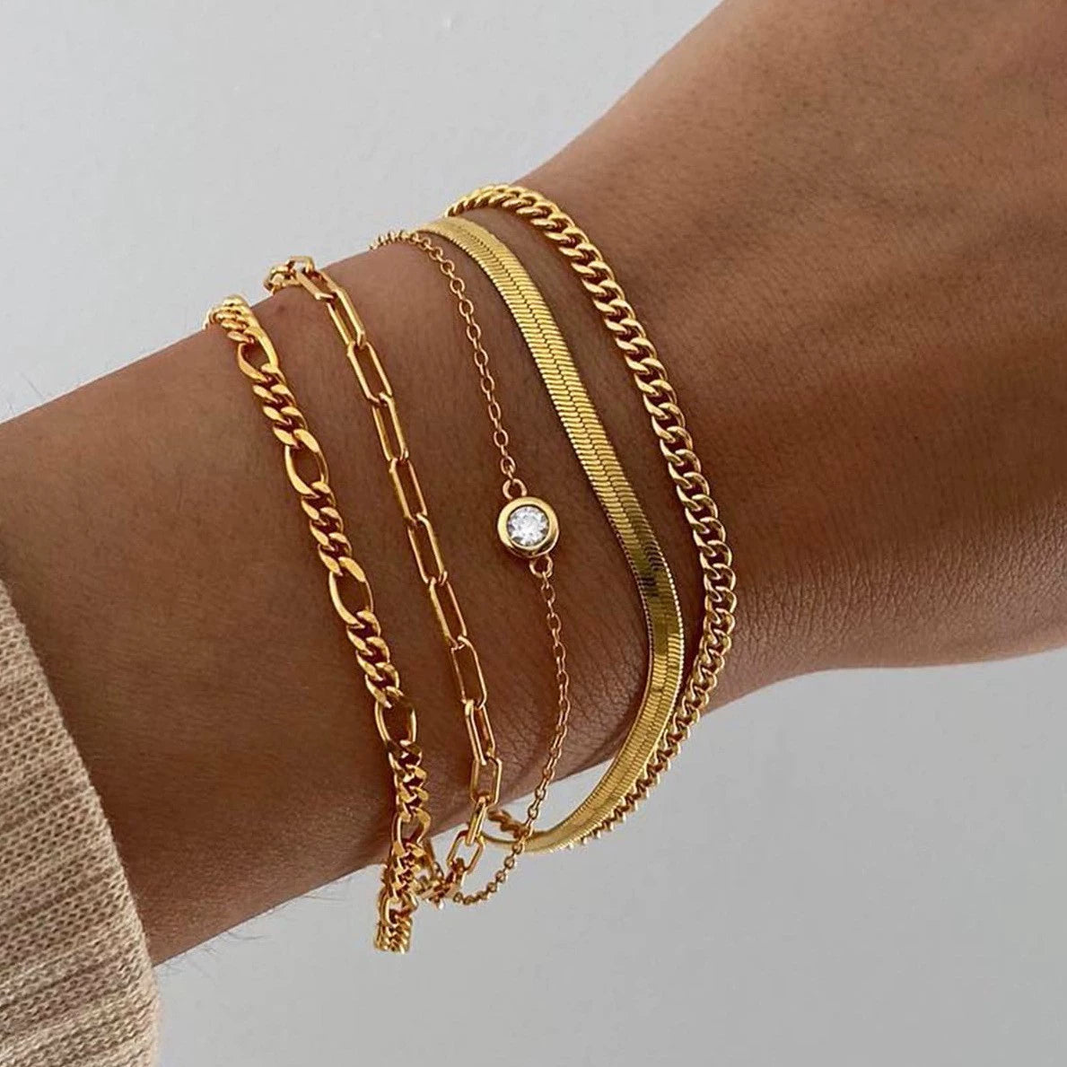 Makayla Stackable Bracelet Set - Style 7 [46VABCB3]