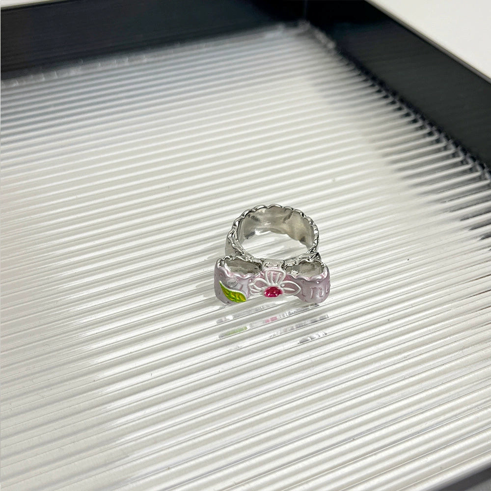 Ryver Colorful Enamel Bow Ring - Ring Style E [H2LG0XNF]