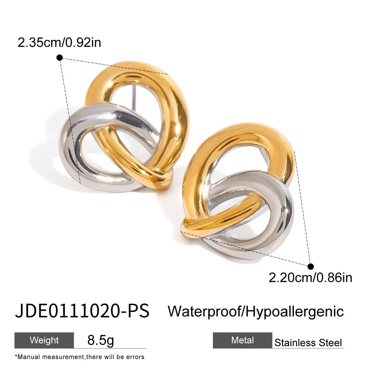Issabella Square Stud Earrings - JDE0111020-PS [HUUK9KSX]