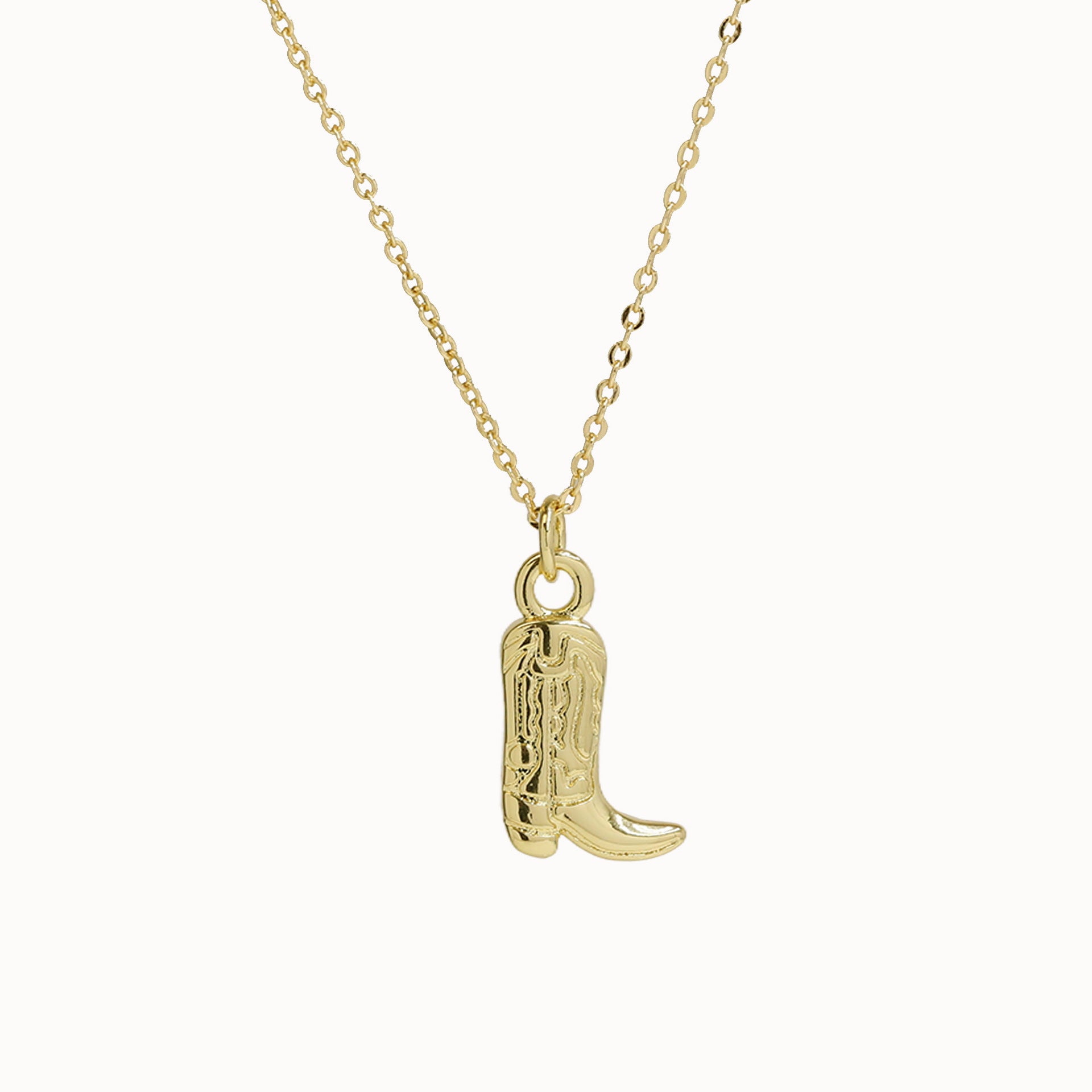 Mckinlee High Heel Boot Necklace - Gold Tall Boot Charm [9HTQ6KQZ]