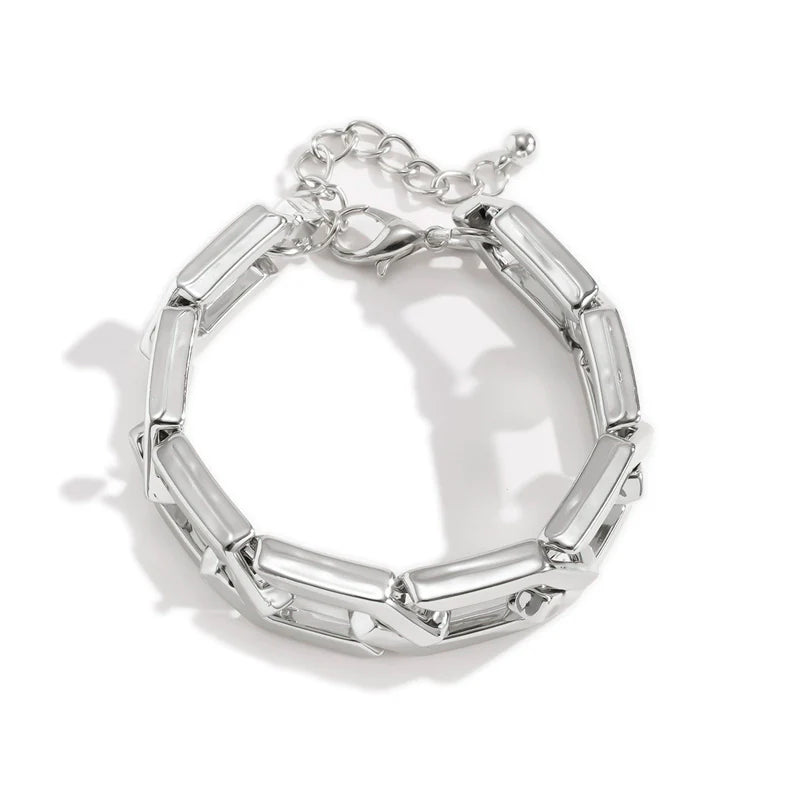 Farrah Minimalist O-Ring Necklace - Silver Bracelet