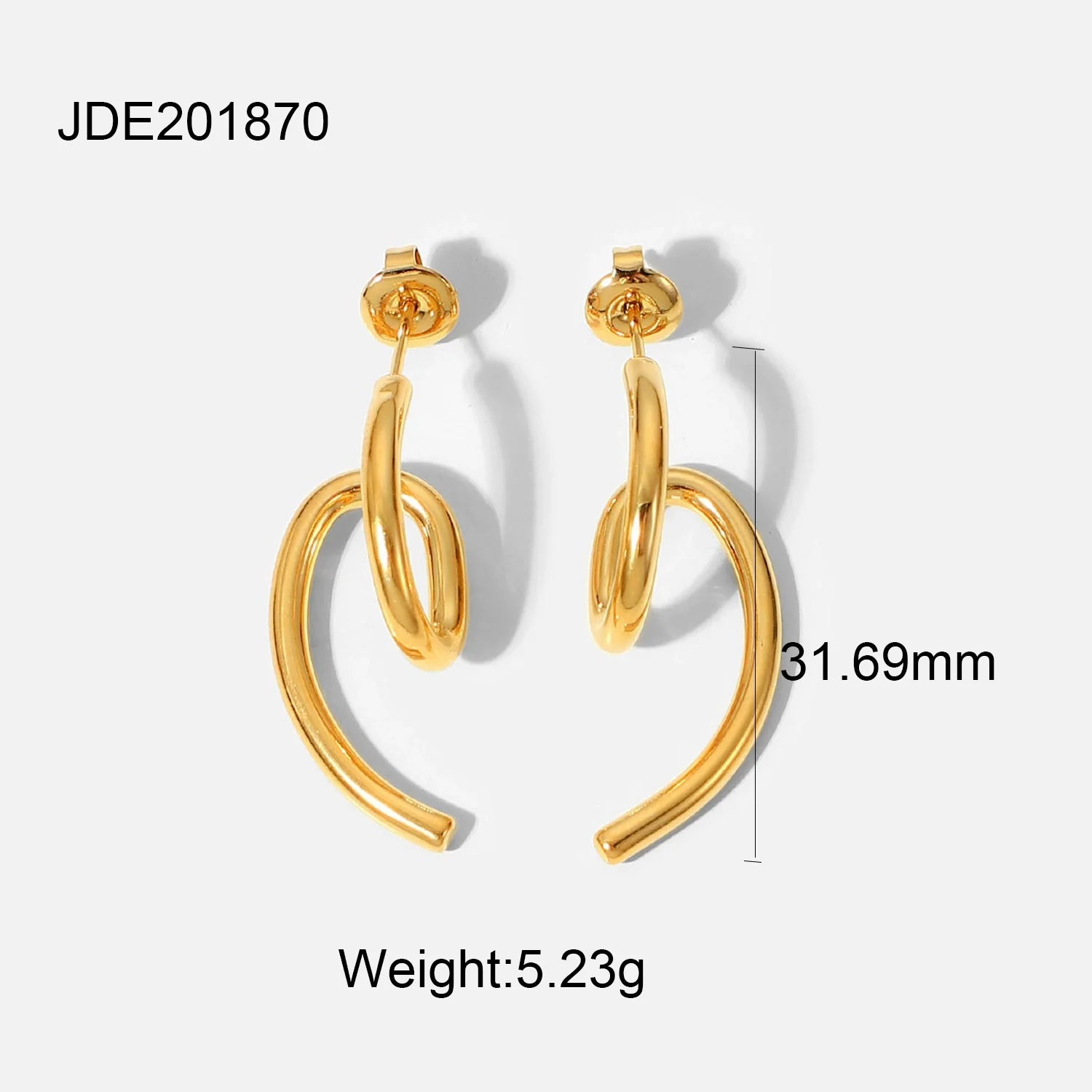 Yael Sculptural Matte Earrings - JDE201870