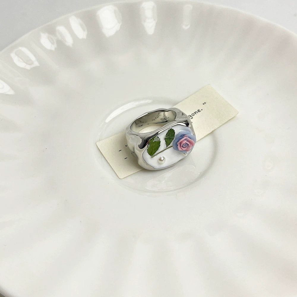 Kalena Tweed Rose Ring - Style B [IJ7V827C]
