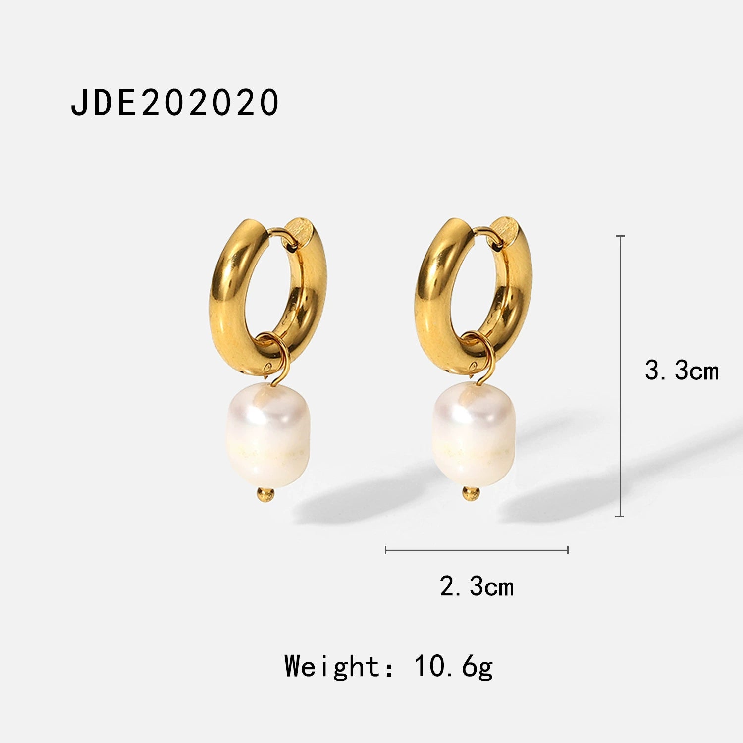 Ruthann Modern Pearl Earrings - JDE202020 [7ED1LEMN]