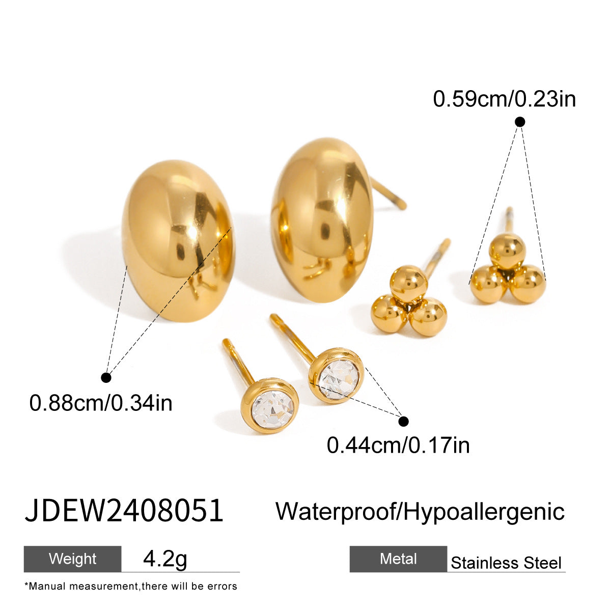 Kaiah Three-Pair Earring Set - JDEW2408051 [QITR0YDB]