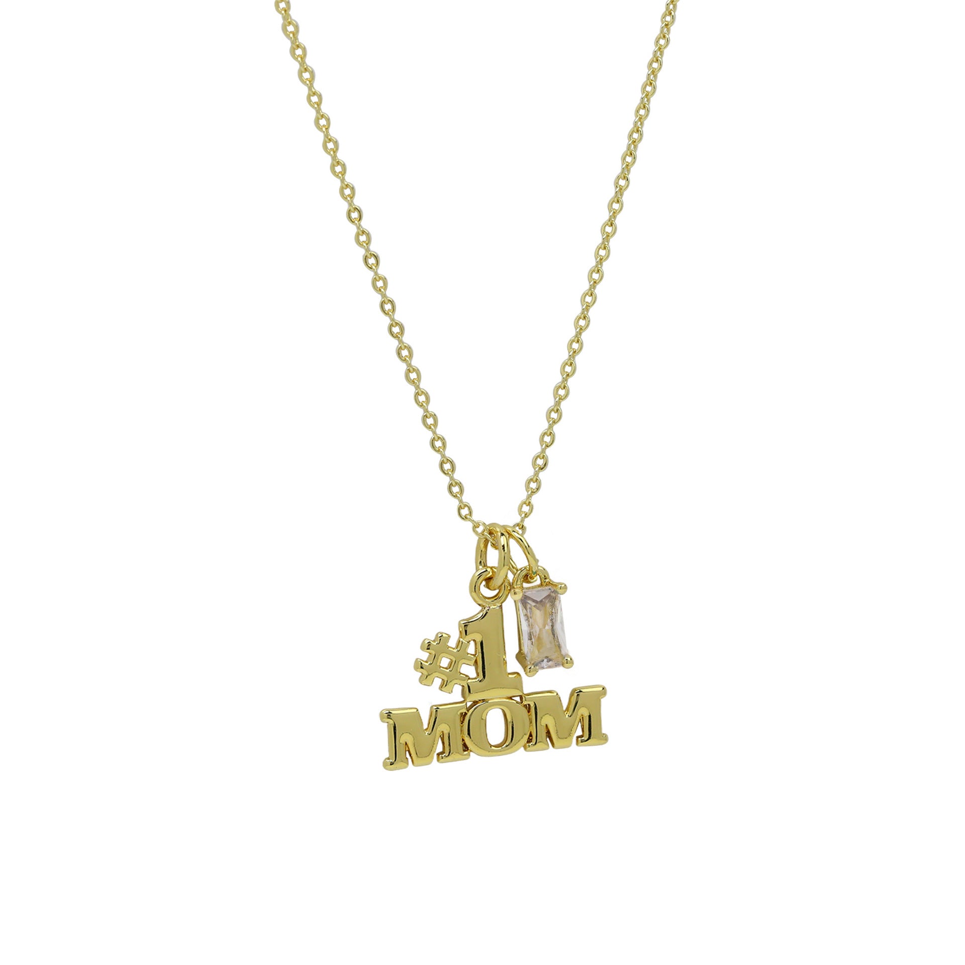 Serah Mom Birthstone Necklace - April Birthstone [OBXLOJXW]