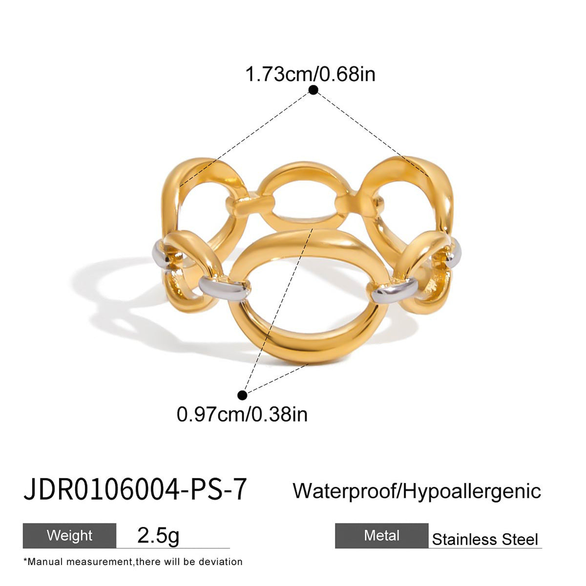 Mishika Paperclip Pearl Ring - JDR0106004-PS-7 [6KC85P5X]