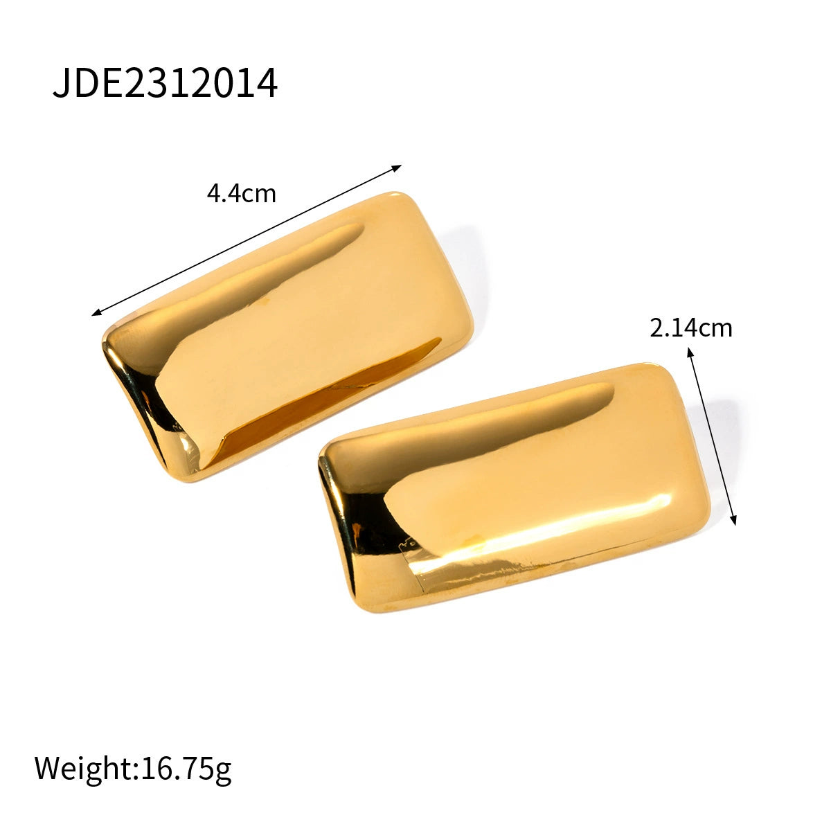 Lanah Sleek Rectangle Earrings - JDE2312014 [94CNGJX8]