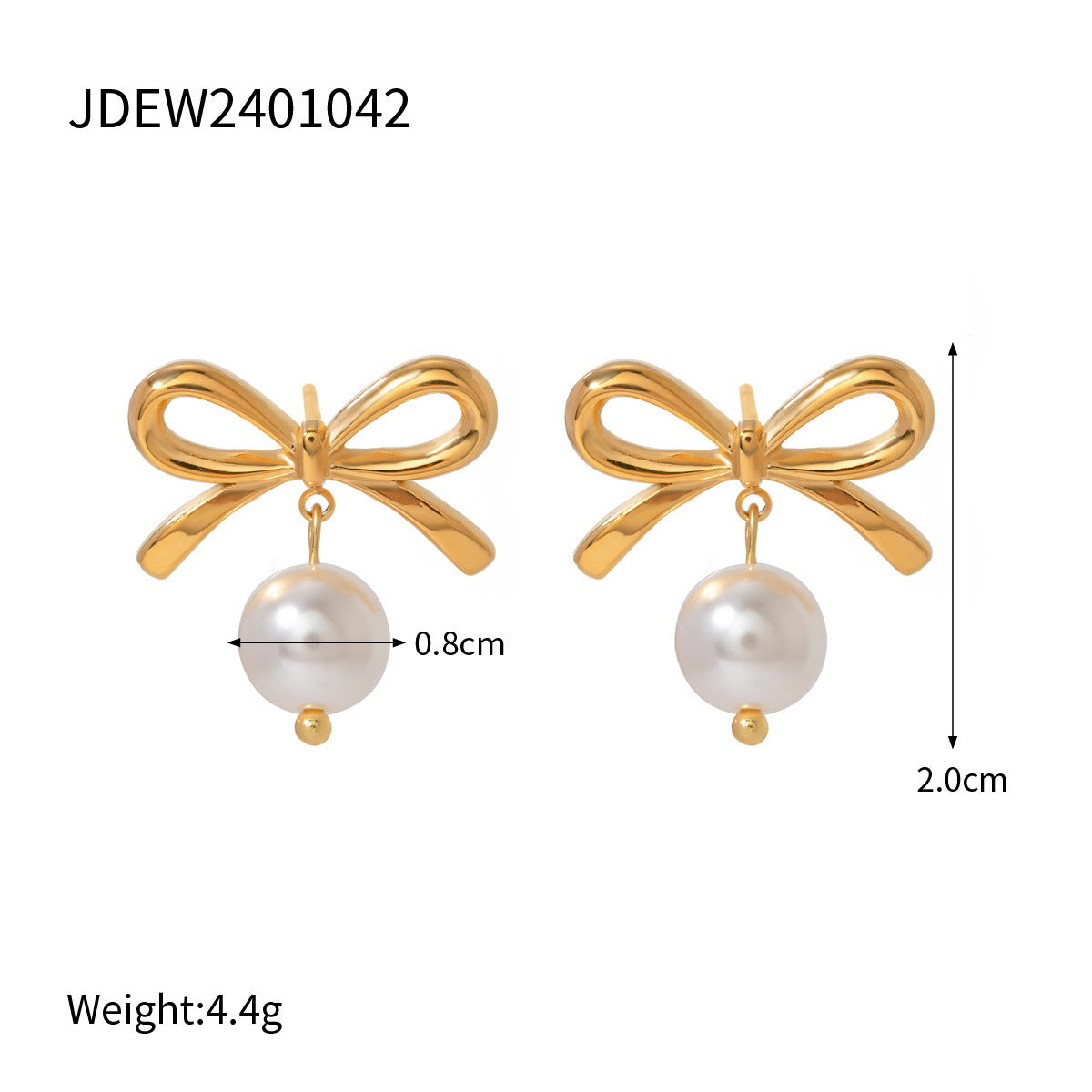 Loreal Delicate Bow Heart Earrings - JDEW2401042 [T6M5XKMB]