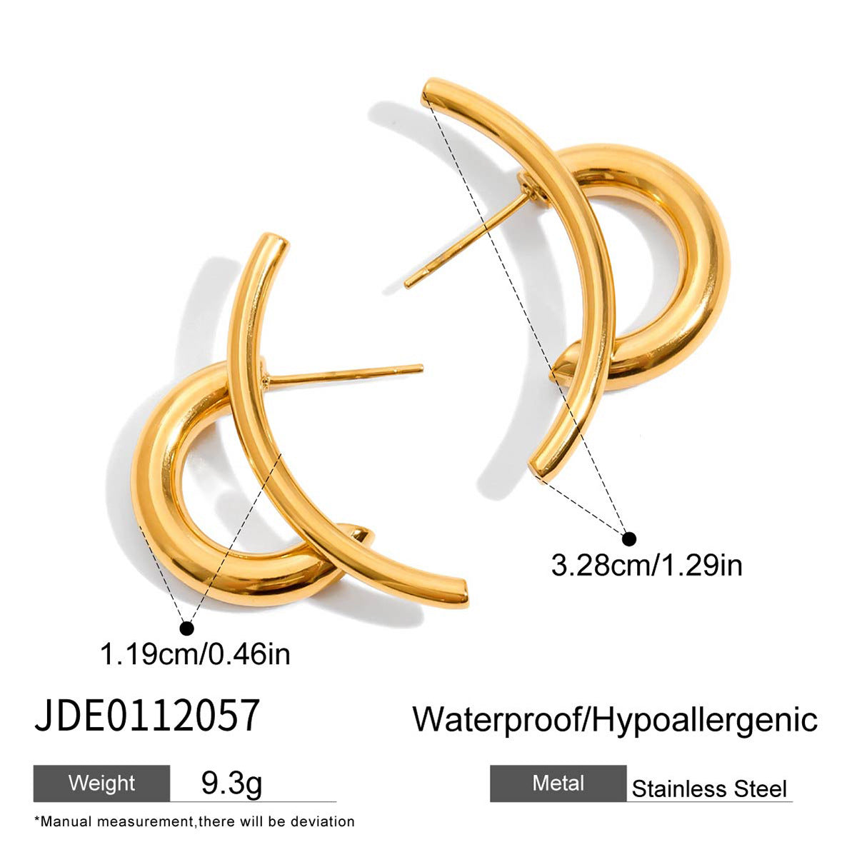 Kollins Double C Crystal Earrings - JDE0112057 [JORY1B2Y]