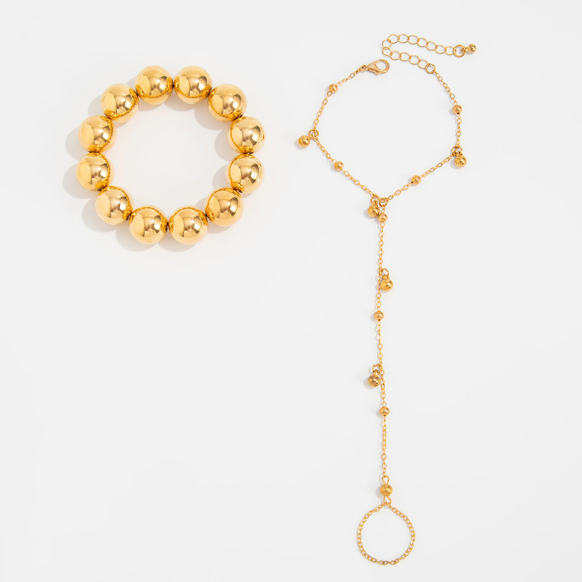 Aurie Geometric Hand Chain - Gold [5TWZFOEC]