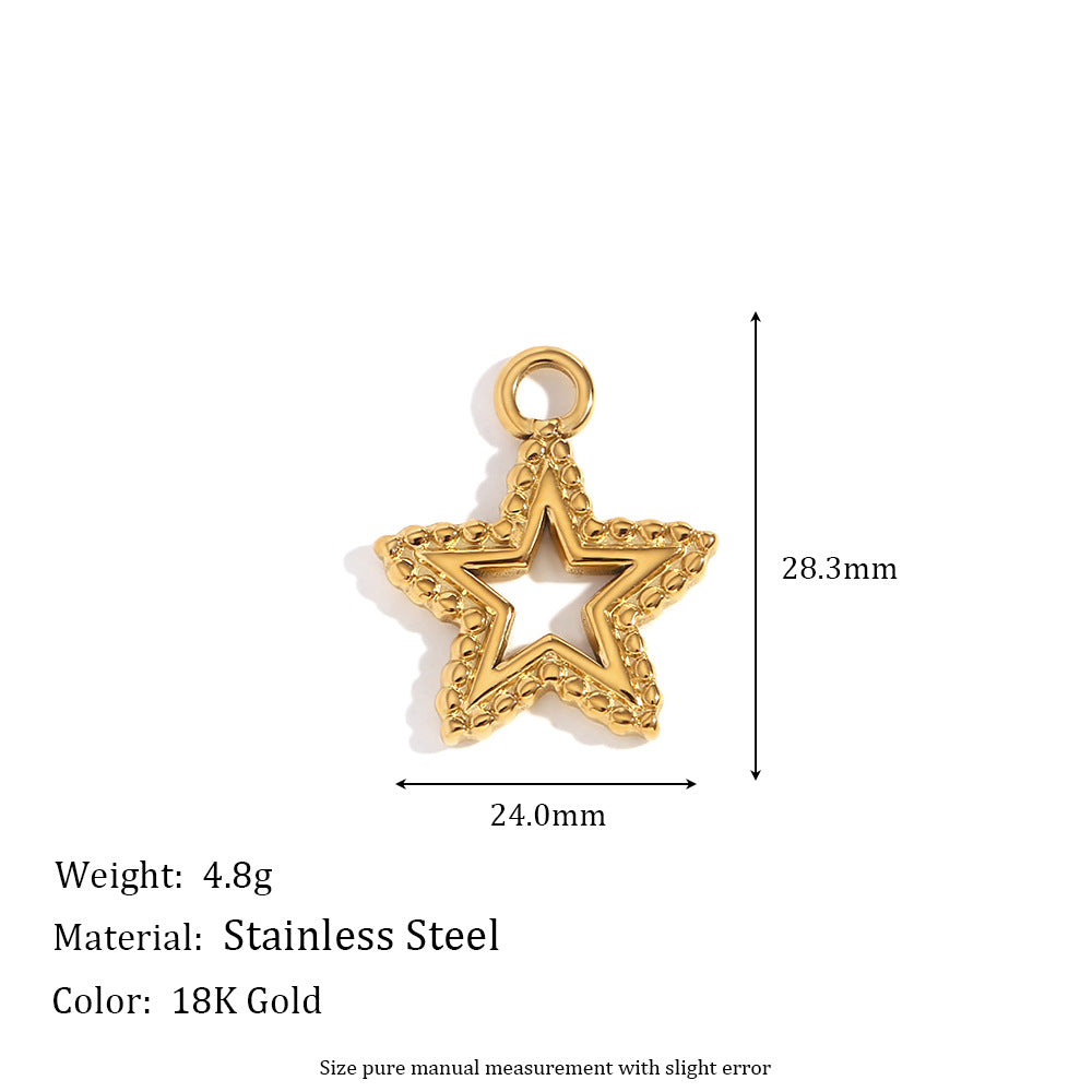 Kayce Geometric Charm Pendants - Hollow Five-Star Pendant [2U4VDNER]