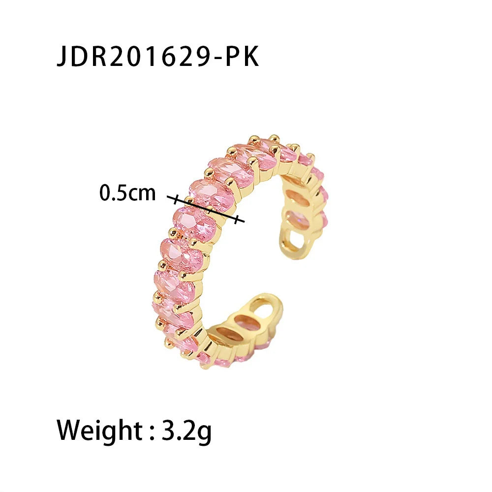 Heavenlee Elegant Zircon Rings - JDR201629-PK