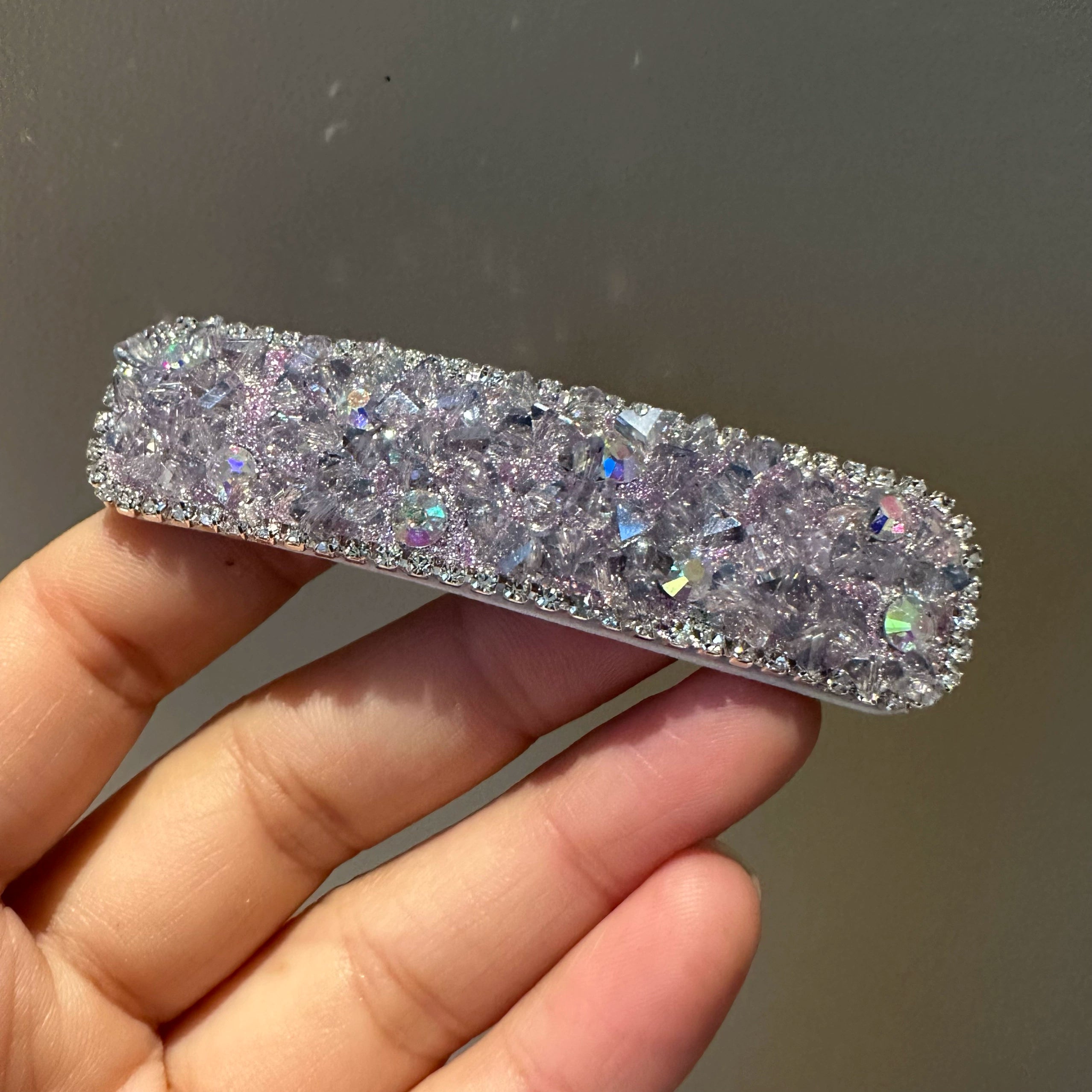 Lianne Crystal Square Hair Clip - Purple Single [3ISHJ5P5]