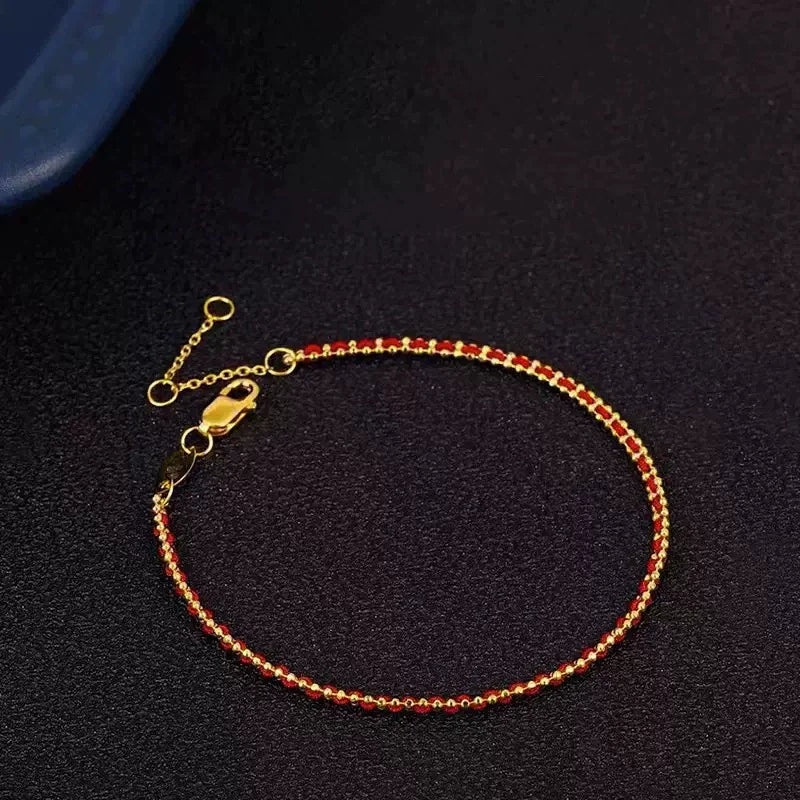 Emberleigh Lucky Star Bracelet - Retro Red String Bracelet