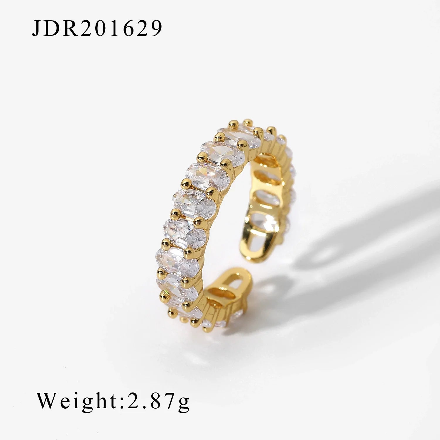 Jamiyah Adjustable Zircon Ring - Adjustable Open Ring - Style 6