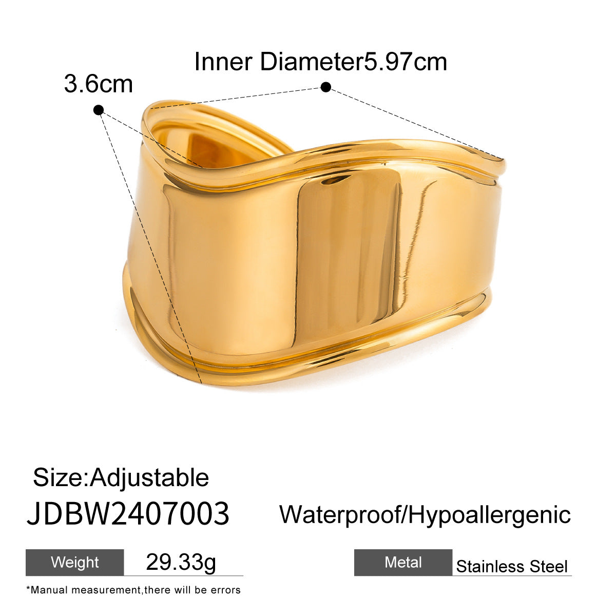 Lindley Bold Open Bracelet - JDBW2407003 [CD1IJF2V]