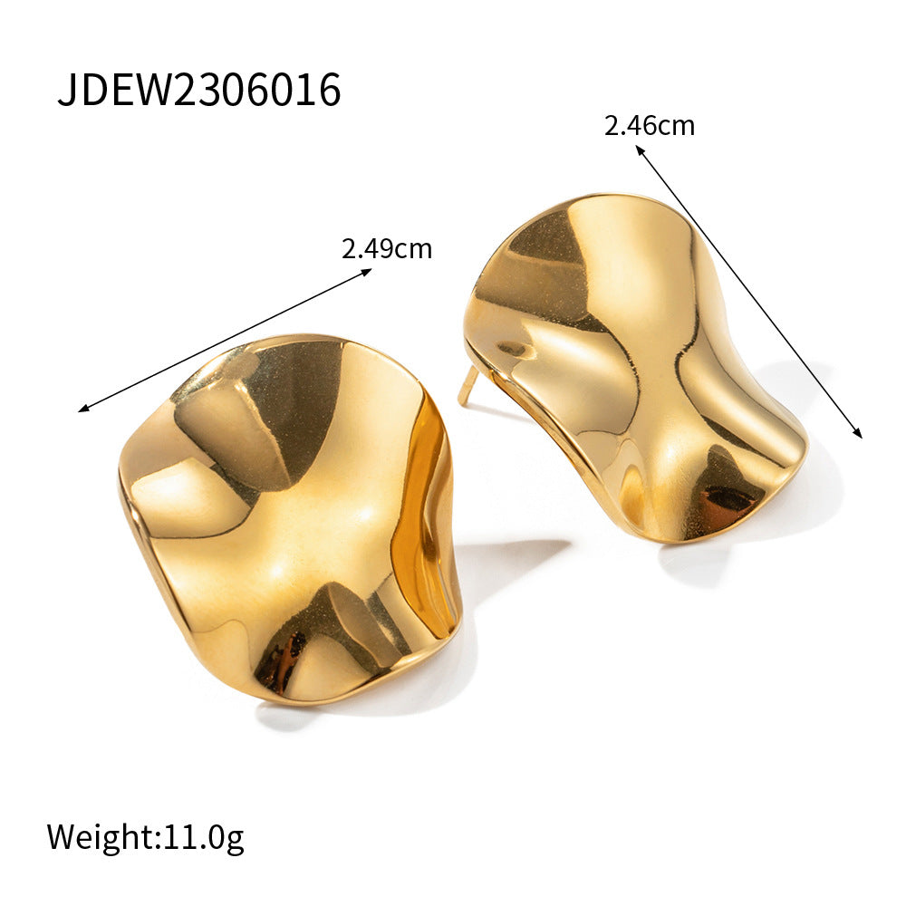 Leya Pleated Hoop Earrings - JDEW2306016 [NLNDCQ5A]