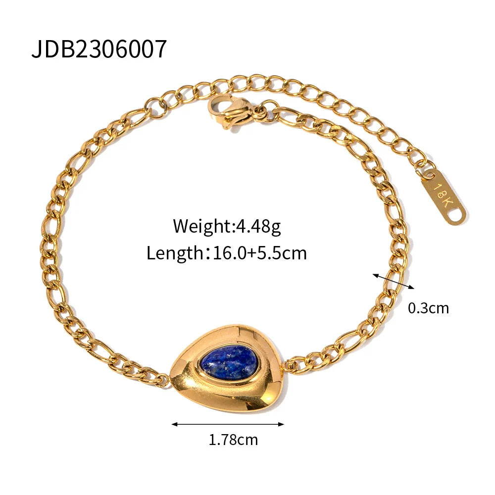 Shriya Lapis Necklace Bracelet Set - JDB2306007