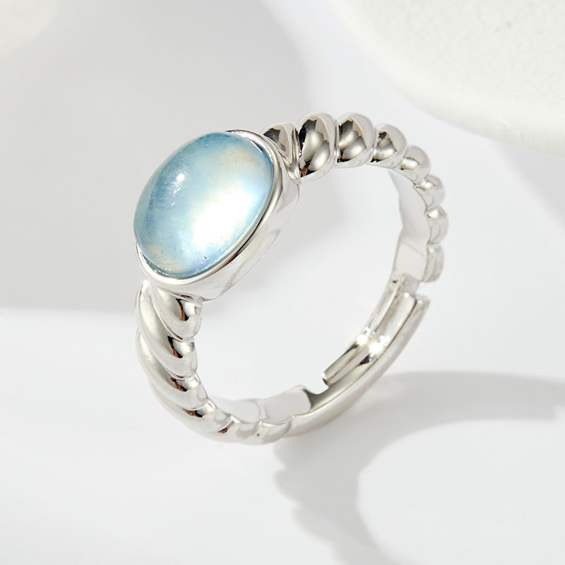 Charlie Aquamarine Open Ring - R17243K9130 [E1YZ22LT]