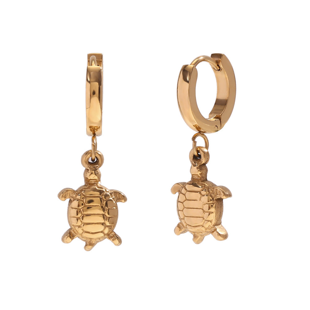 Brailynn Gilded Ocean Charm Hoops - Turtle Charm [G6UTVUQ0]