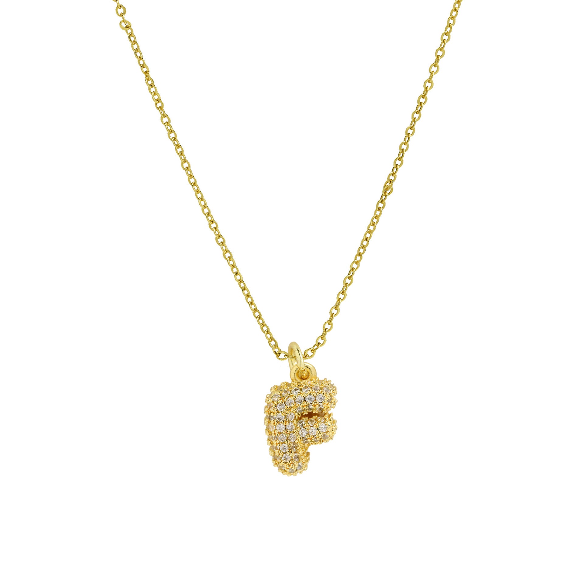 Dyana Balloon Letter Necklace - Letter F [45MI2DCJ]