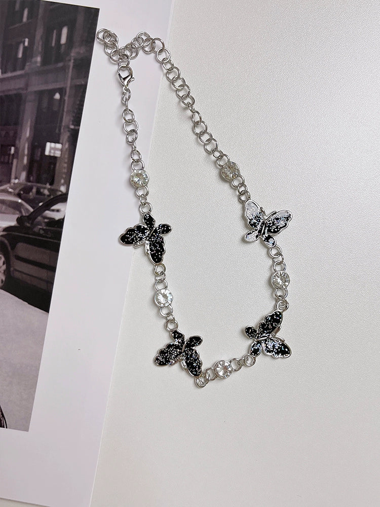 Dejah Butterfly Chain Belt - Black Butterfly Necklace
