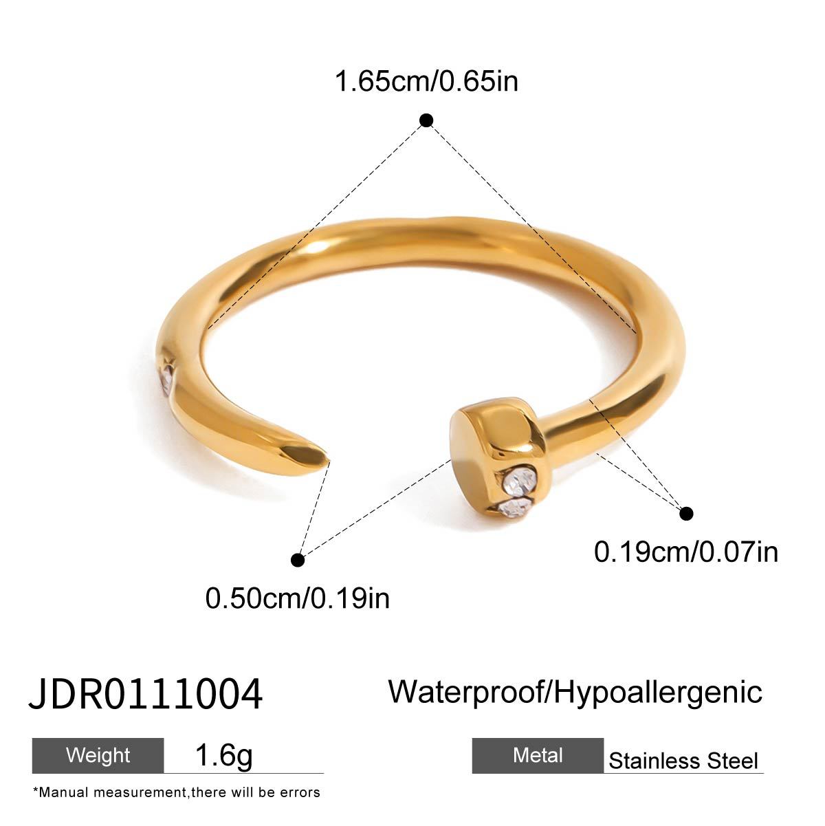 Mihira Geometric Steel Ring - JDR0111004 [T80ALPHX]