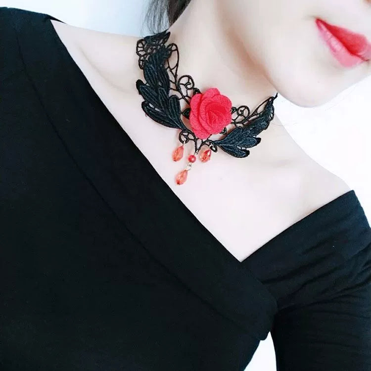 Amran Crystal Lace Choker - Style 38 [5PEDDYIR]