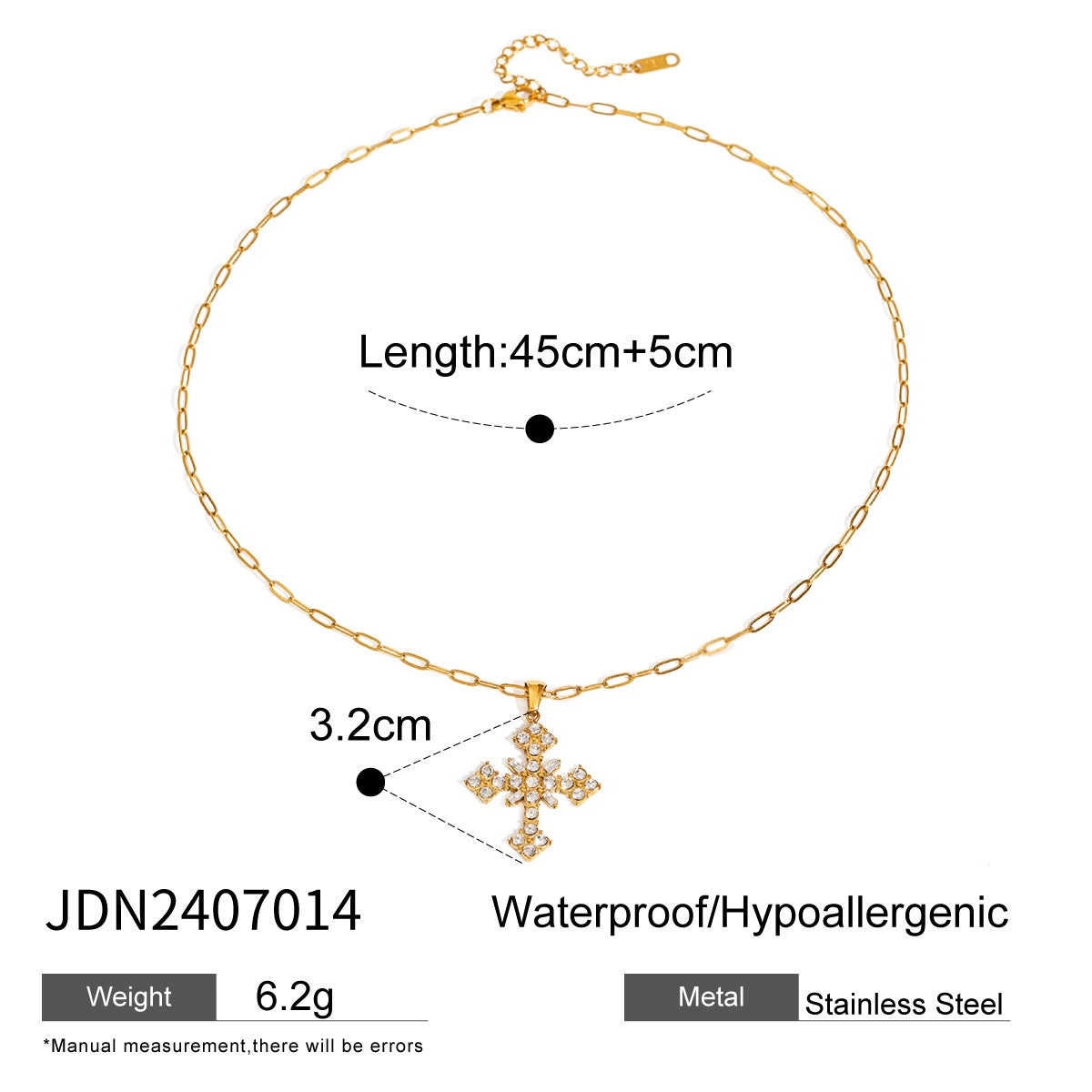 Zenaida Layered Cross Necklace - JDN2407014 [K0NB0KO1]