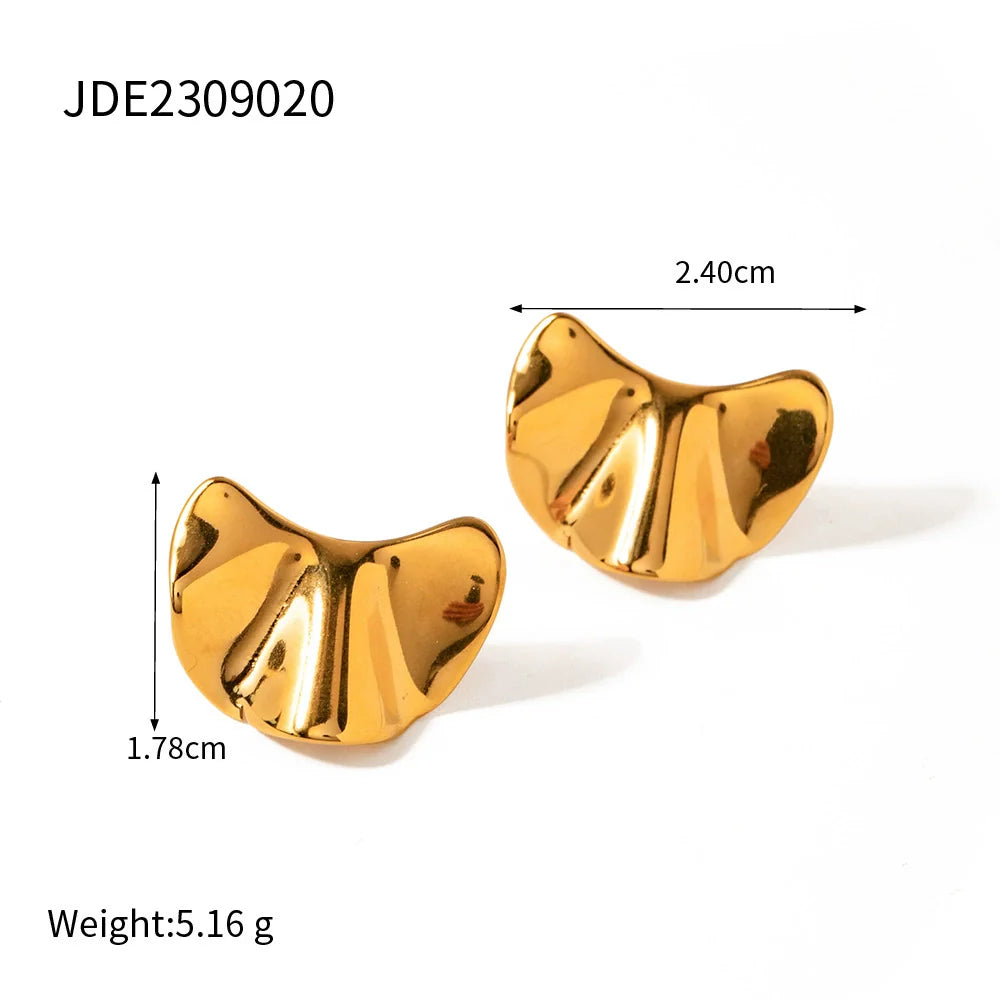 Kaily Molten Gold Studs - JDE2309020