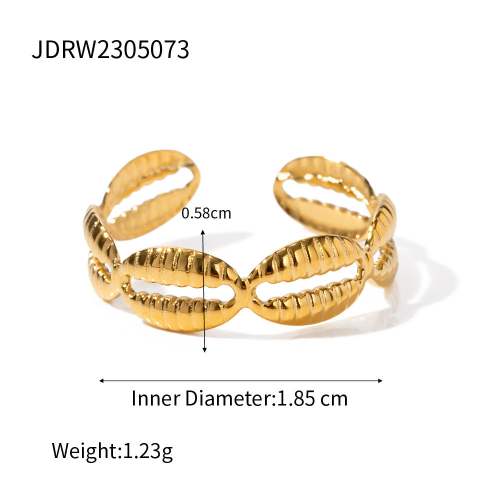 Nila Geometric Band Ring - JDRW2305073 [CI4GBJ8Y]