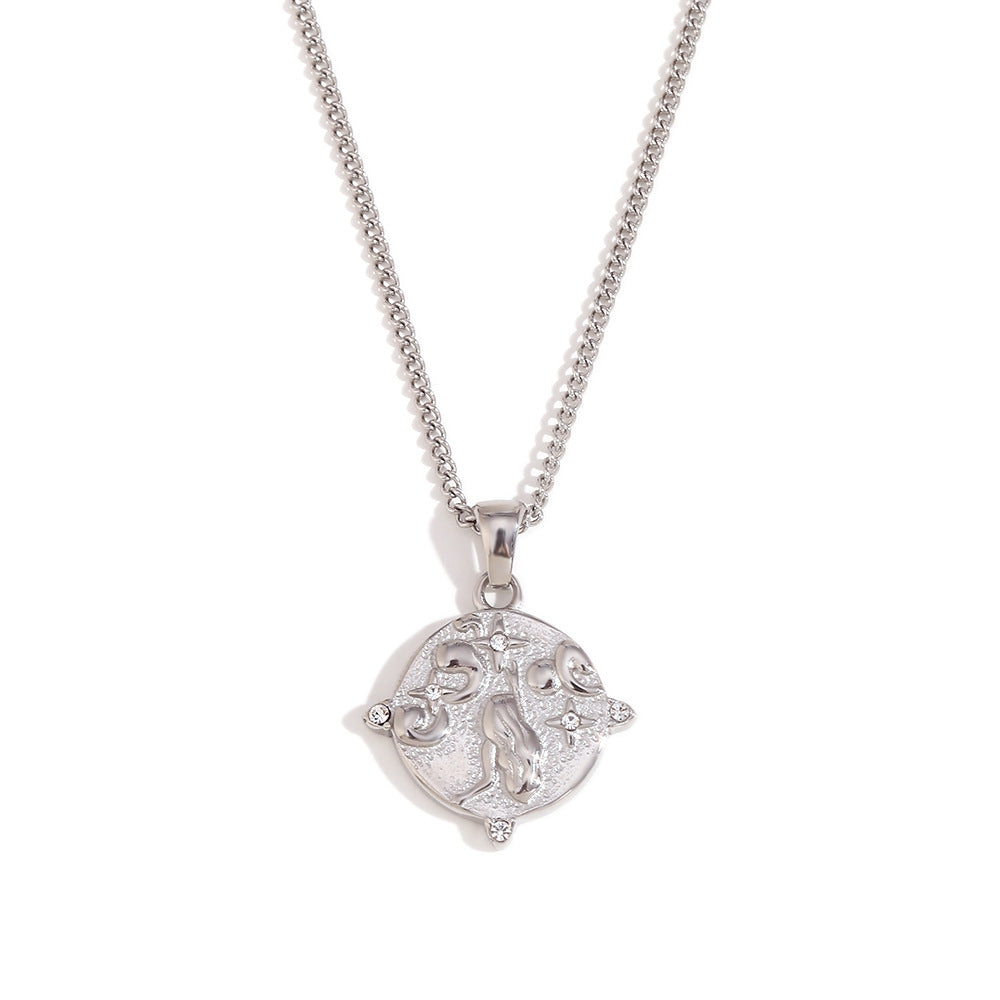 Semira Tarot Charm Necklace - Silver - Star [LCUYGP40]
