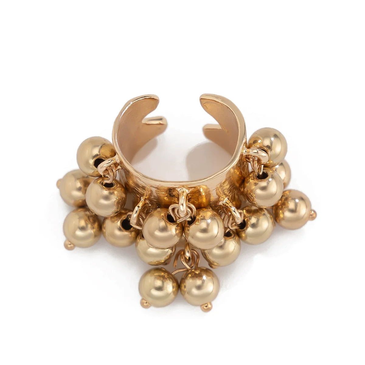 Aleina Chunky Beaded Open Ring - CCB Bead