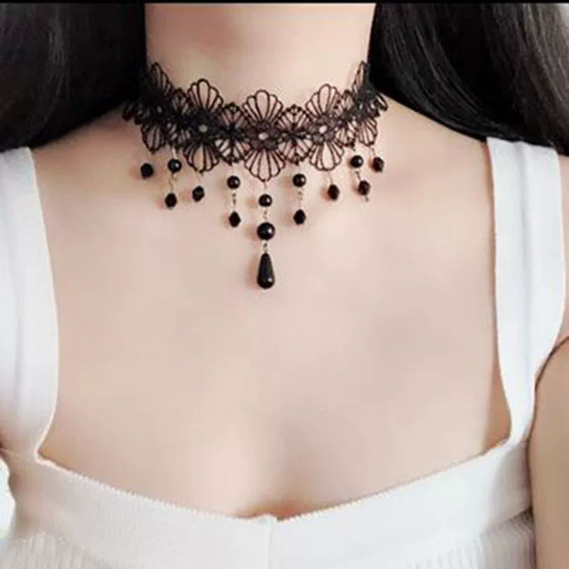 Amran Crystal Lace Choker - Style 6 [ZR74QBHV]