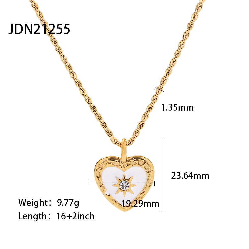 Haylie Zircon Heart Pendant - Silver Tone [9PDJ4IFD]