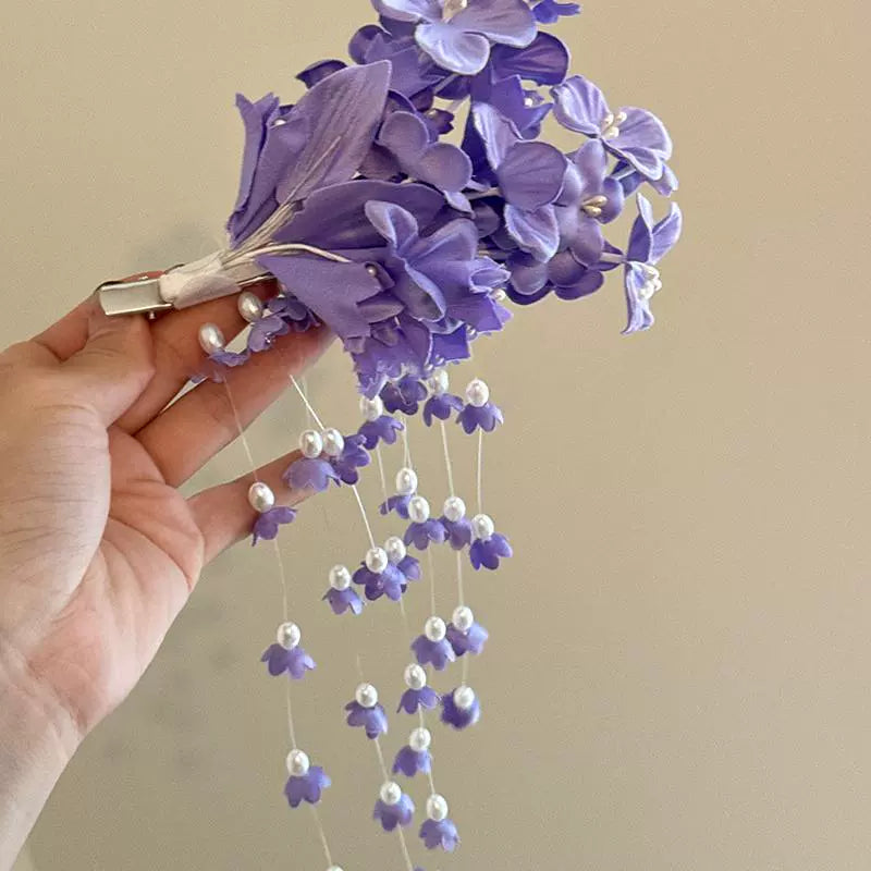 Basma Lily Tassel Hair Clip - Purple Lily Tassel Hair Clip [6H6UY9F7]