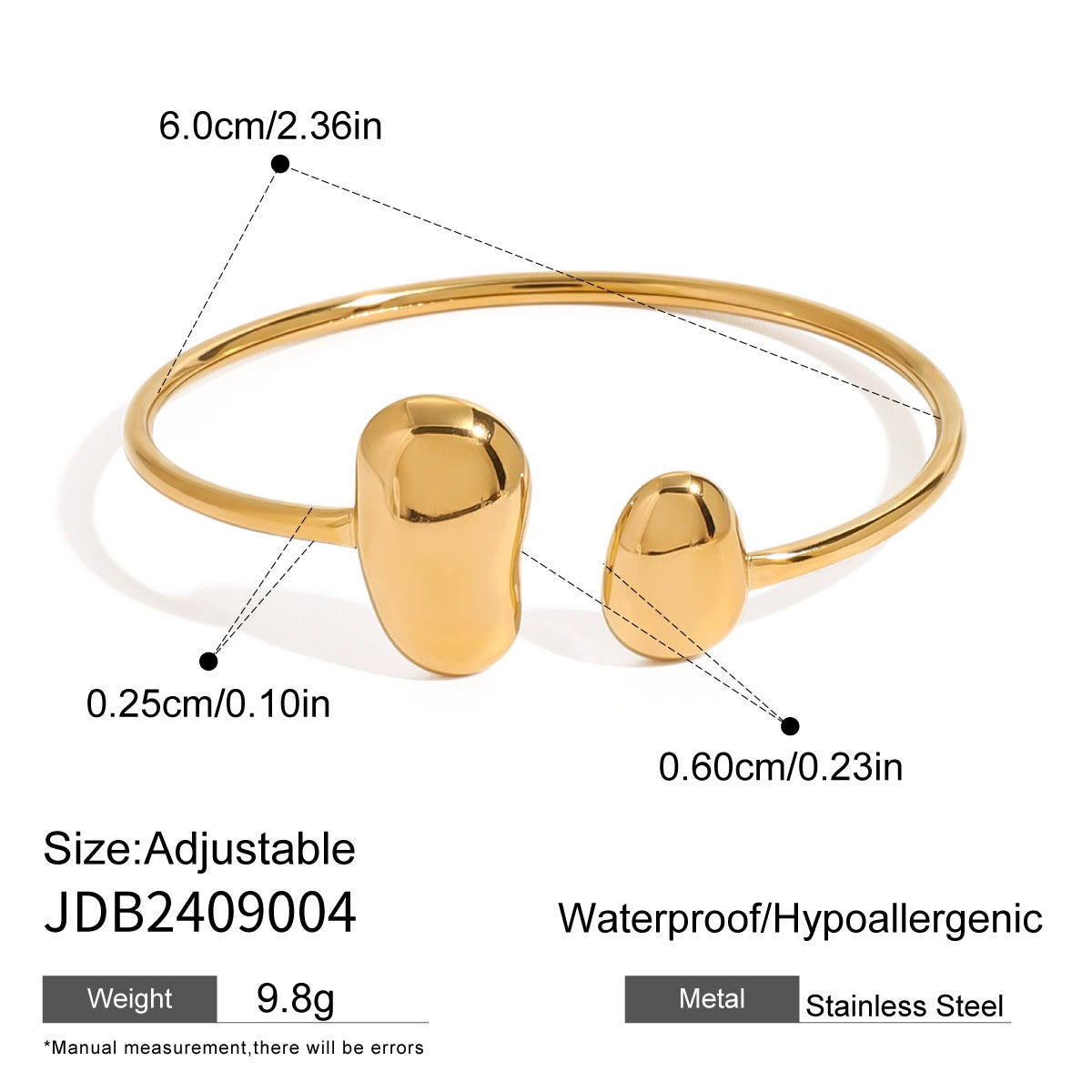 Journey Gold Water Drop Bangle - JDB2409004 [6FNGCERY]
